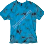 Product image for blue scrunch dyed Helgrave tshirt for goths, punks and rebels.