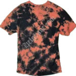 Product image for orange scrunch dyed Helgrave tshirt for goths, punks and rebels.