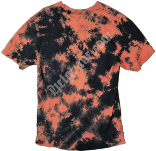 Product image for orange scrunch dyed Helgrave tshirt for goths, punks and rebels.